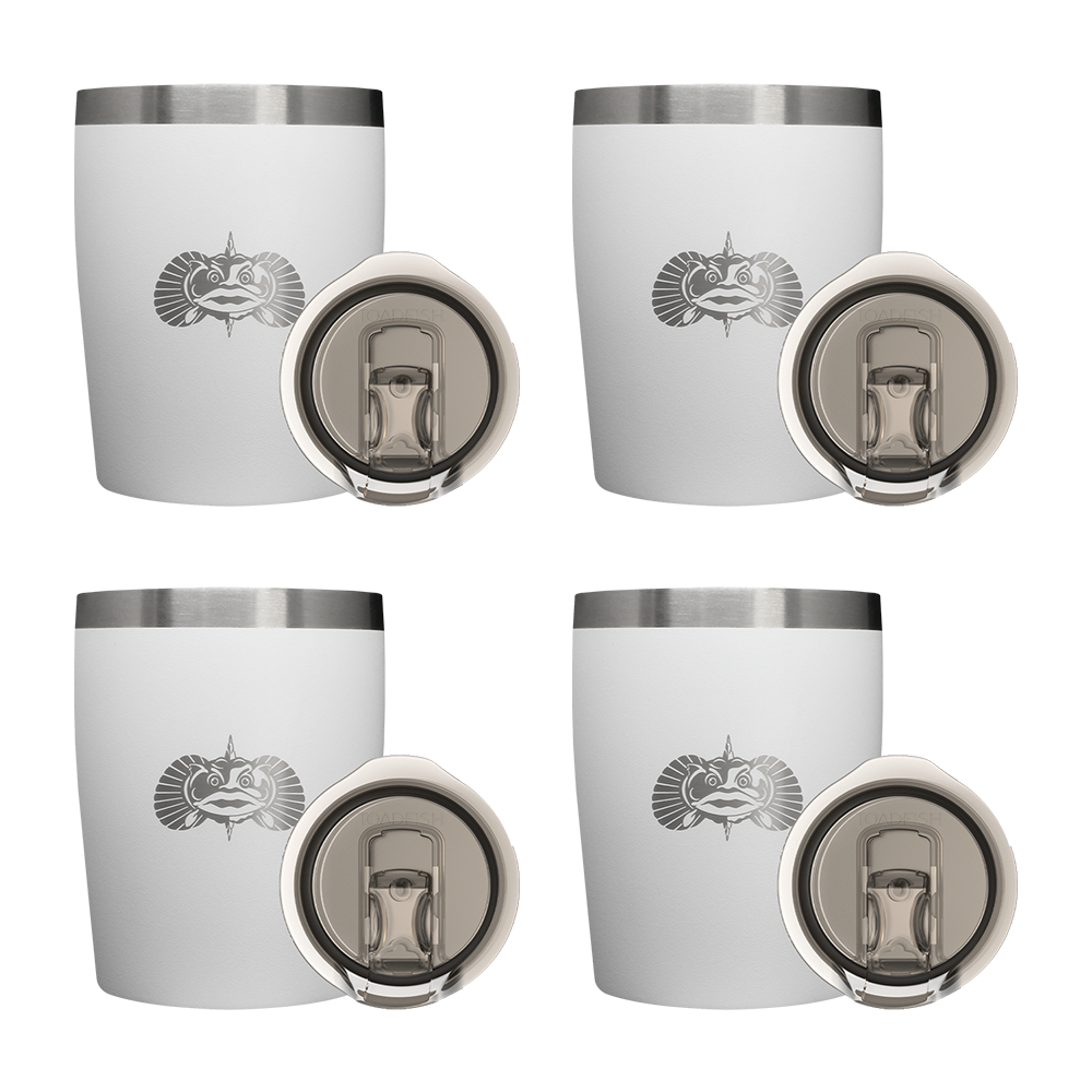 Non-Tipping 10oz Rocks Tumblers - 4 Pack - Toadfish - Home & Garden Kitchen & Dining Tableware Drinkware Tumblers