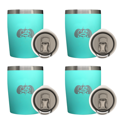 Non-Tipping 10oz Rocks Tumblers - 4 Pack - Toadfish - Home & Garden Kitchen & Dining Tableware Drinkware Tumblers