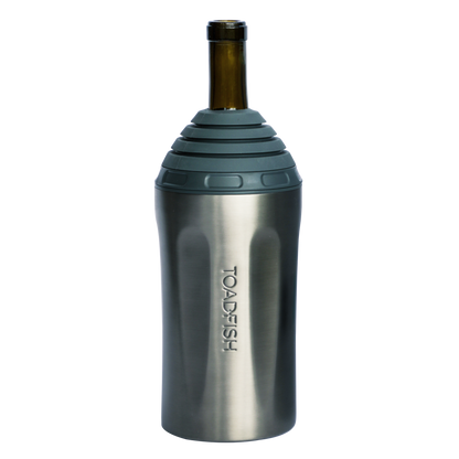 Wine Chiller Can & Bottle Sleeves Toadfish Graphite 